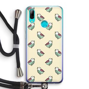CaseCompany Vogeltjes: Huawei P Smart (2019) Transparant Hoesje met koord