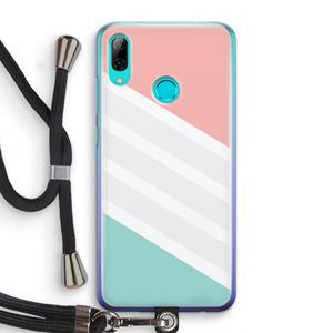 CaseCompany Strepen pastel: Huawei P Smart (2019) Transparant Hoesje met koord
