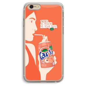 CaseCompany Peach please!: iPhone 6 Plus / 6S Plus Transparant Hoesje