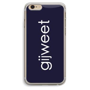 CaseCompany Gijweet: iPhone 6 Plus / 6S Plus Transparant Hoesje