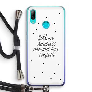 CaseCompany Confetti: Huawei P Smart (2019) Transparant Hoesje met koord