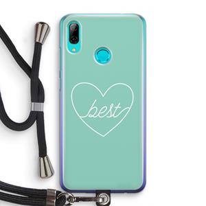 CaseCompany Best heart pastel: Huawei P Smart (2019) Transparant Hoesje met koord