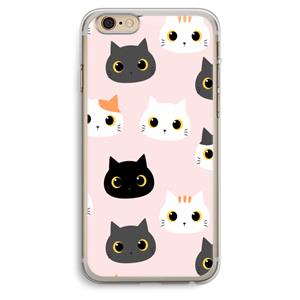 CaseCompany Katten: iPhone 6 Plus / 6S Plus Transparant Hoesje