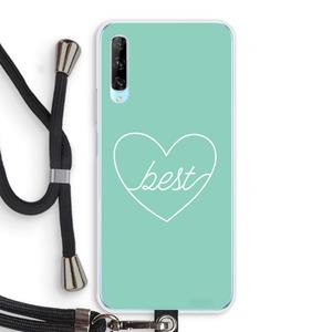 CaseCompany Best heart pastel: Huawei P Smart Pro Transparant Hoesje met koord