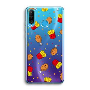 CaseCompany Chicken 'n Fries: Huawei P30 Lite Transparant Hoesje