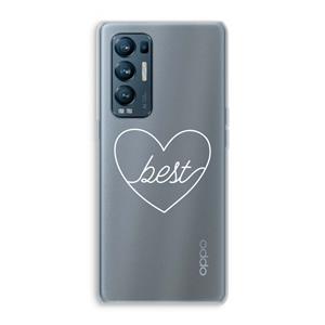 CaseCompany Best heart pastel: Oppo Find X3 Neo Transparant Hoesje