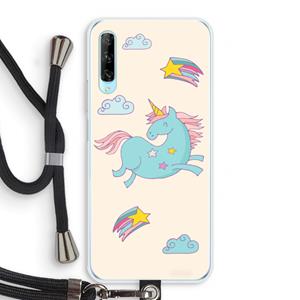 CaseCompany Vliegende eenhoorn: Huawei P Smart Pro Transparant Hoesje met koord