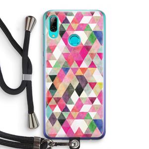 CaseCompany Gekleurde driehoekjes: Huawei P Smart (2019) Transparant Hoesje met koord