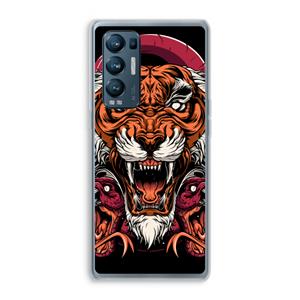 CaseCompany Tiger and Rattlesnakes: Oppo Find X3 Neo Transparant Hoesje