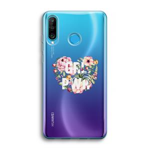 CaseCompany GRL PWR Flower: Huawei P30 Lite Transparant Hoesje
