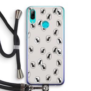 CaseCompany Miauw: Huawei P Smart (2019) Transparant Hoesje met koord