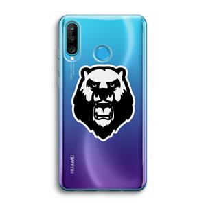 CaseCompany Angry Bear (white): Huawei P30 Lite Transparant Hoesje