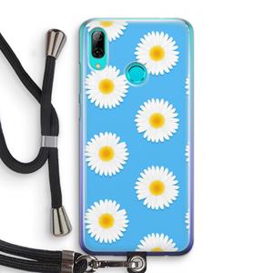CaseCompany Margrietjes: Huawei P Smart (2019) Transparant Hoesje met koord