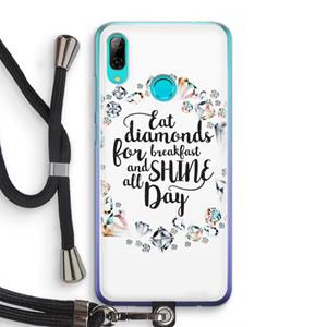 CaseCompany Diamonds: Huawei P Smart (2019) Transparant Hoesje met koord