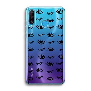 CaseCompany Eye pattern #2: Huawei P30 Lite Transparant Hoesje