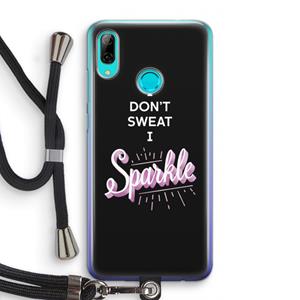 CaseCompany Sparkle quote: Huawei P Smart (2019) Transparant Hoesje met koord