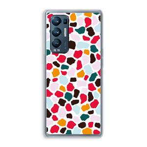 CaseCompany Colored Giraffe: Oppo Find X3 Neo Transparant Hoesje