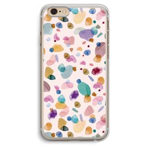 CaseCompany Terrazzo Memphis Pink: iPhone 6 Plus / 6S Plus Transparant Hoesje