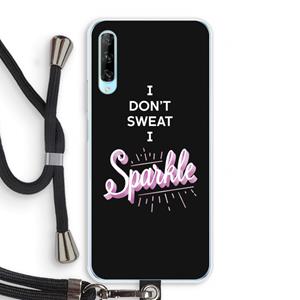 CaseCompany Sparkle quote: Huawei P Smart Pro Transparant Hoesje met koord