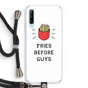 CaseCompany Fries before guys: Huawei P Smart Pro Transparant Hoesje met koord