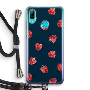 CaseCompany Framboosjes: Huawei P Smart (2019) Transparant Hoesje met koord