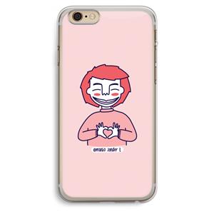 CaseCompany Hartje: iPhone 6 Plus / 6S Plus Transparant Hoesje
