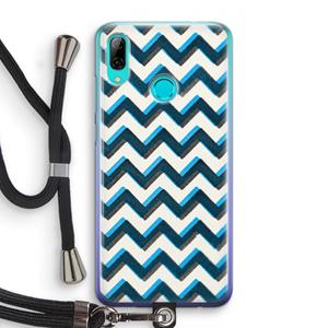 CaseCompany Onderbroken lijn: Huawei P Smart (2019) Transparant Hoesje met koord
