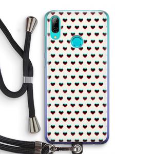 CaseCompany Hartjes: Huawei P Smart (2019) Transparant Hoesje met koord
