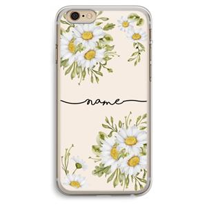 CaseCompany Daisies: iPhone 6 Plus / 6S Plus Transparant Hoesje