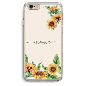CaseCompany Zonnebloemen: iPhone 6 Plus / 6S Plus Transparant Hoesje