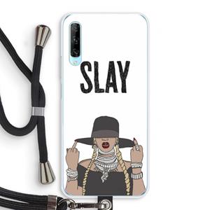 CaseCompany Slay All Day: Huawei P Smart Pro Transparant Hoesje met koord