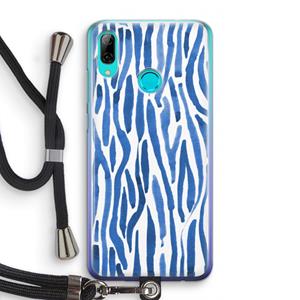 CaseCompany Blauwe nerven: Huawei P Smart (2019) Transparant Hoesje met koord