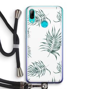CaseCompany Simple leaves: Huawei P Smart (2019) Transparant Hoesje met koord