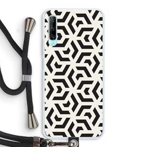 CaseCompany Crazy pattern: Huawei P Smart Pro Transparant Hoesje met koord