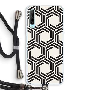 CaseCompany Geometrisch patroon: Huawei P Smart Pro Transparant Hoesje met koord