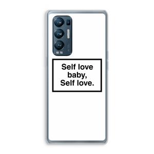 CaseCompany Self love: Oppo Find X3 Neo Transparant Hoesje