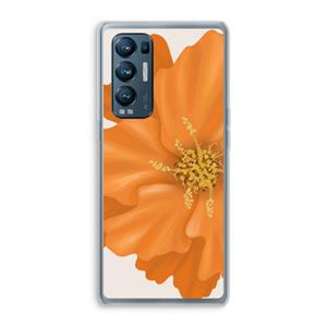 CaseCompany Orange Ellila flower: Oppo Find X3 Neo Transparant Hoesje