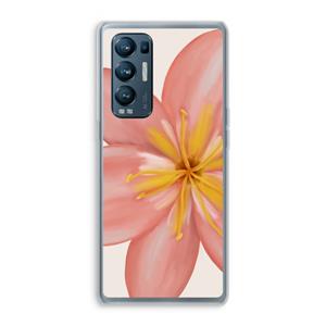 CaseCompany Pink Ellila Flower: Oppo Find X3 Neo Transparant Hoesje