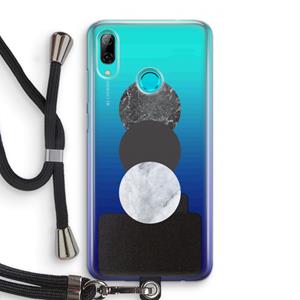 CaseCompany Marmeren cirkels: Huawei P Smart (2019) Transparant Hoesje met koord