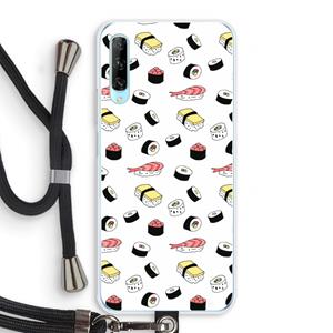 CaseCompany Sushi time: Huawei P Smart Pro Transparant Hoesje met koord
