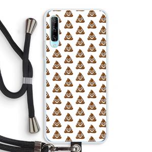 CaseCompany Poop emoji: Huawei P Smart Pro Transparant Hoesje met koord