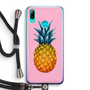 CaseCompany Grote ananas: Huawei P Smart (2019) Transparant Hoesje met koord