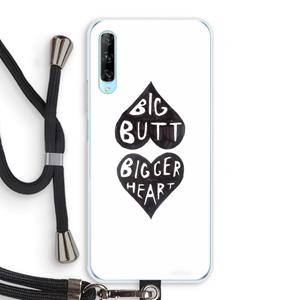 CaseCompany Big butt bigger heart: Huawei P Smart Pro Transparant Hoesje met koord