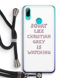 CaseCompany Christian Grey: Huawei P Smart (2019) Transparant Hoesje met koord