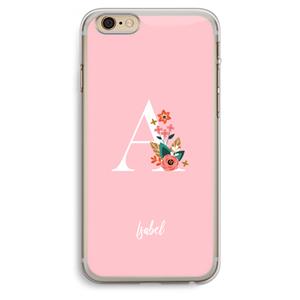 CaseCompany Pink Bouquet: iPhone 6 Plus / 6S Plus Transparant Hoesje