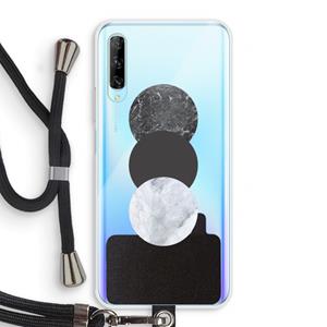 CaseCompany Marmeren cirkels: Huawei P Smart Pro Transparant Hoesje met koord