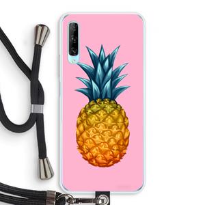 CaseCompany Grote ananas: Huawei P Smart Pro Transparant Hoesje met koord