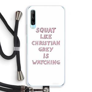 CaseCompany Christian Grey: Huawei P Smart Pro Transparant Hoesje met koord