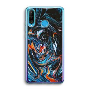 CaseCompany Black Unicorn: Huawei P30 Lite Transparant Hoesje