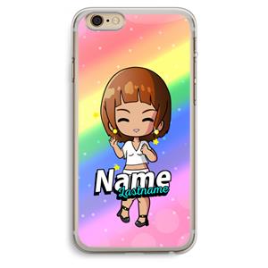 CaseCompany Chibi Maker vrouw: iPhone 6 Plus / 6S Plus Transparant Hoesje